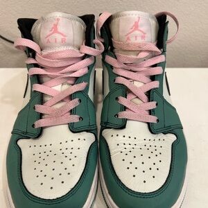 Jordan Women's Sneakers - Teal and Pink